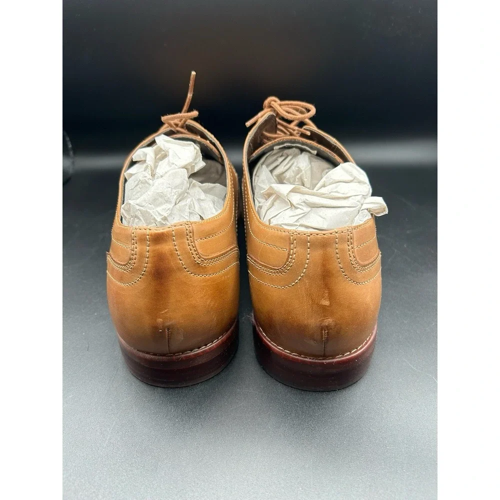 Rockport Men's 11.5 Wide Brown Leather Dress Derby Oxford Shoes Wedding Office